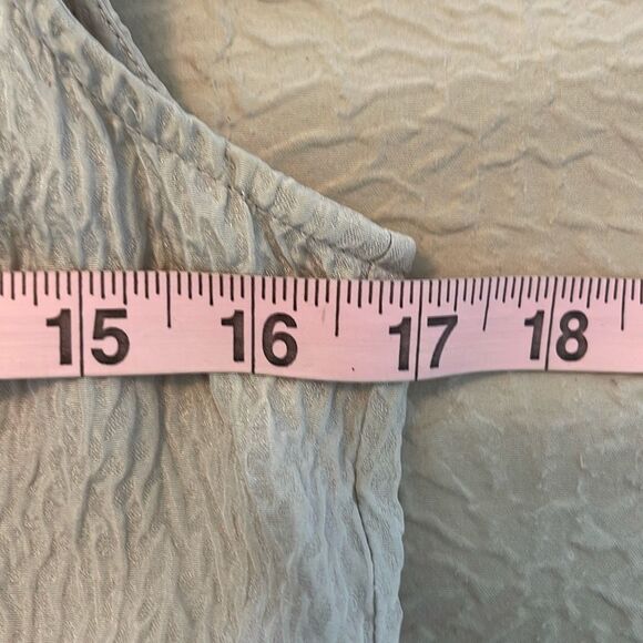 Helmut Lang Womens Tissue Silk Leather Trim High Low Sleeveless Blouse Taupe Pet - Picture 7 of 8